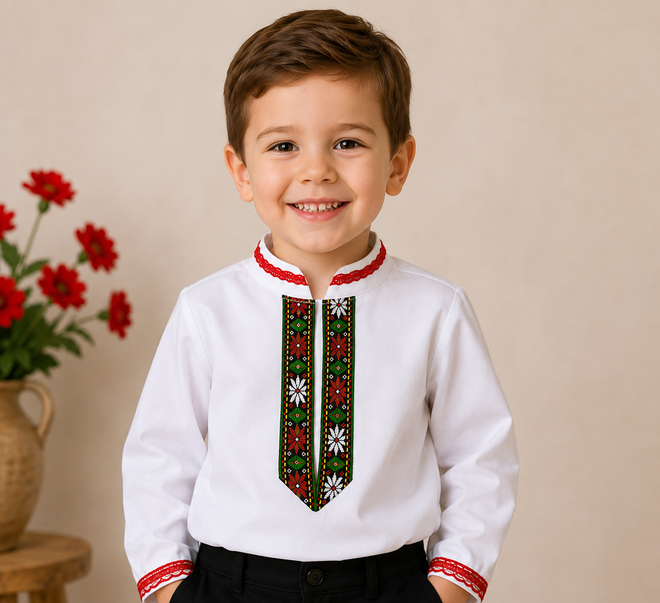 Бяла риза за момче 106 - Image 2